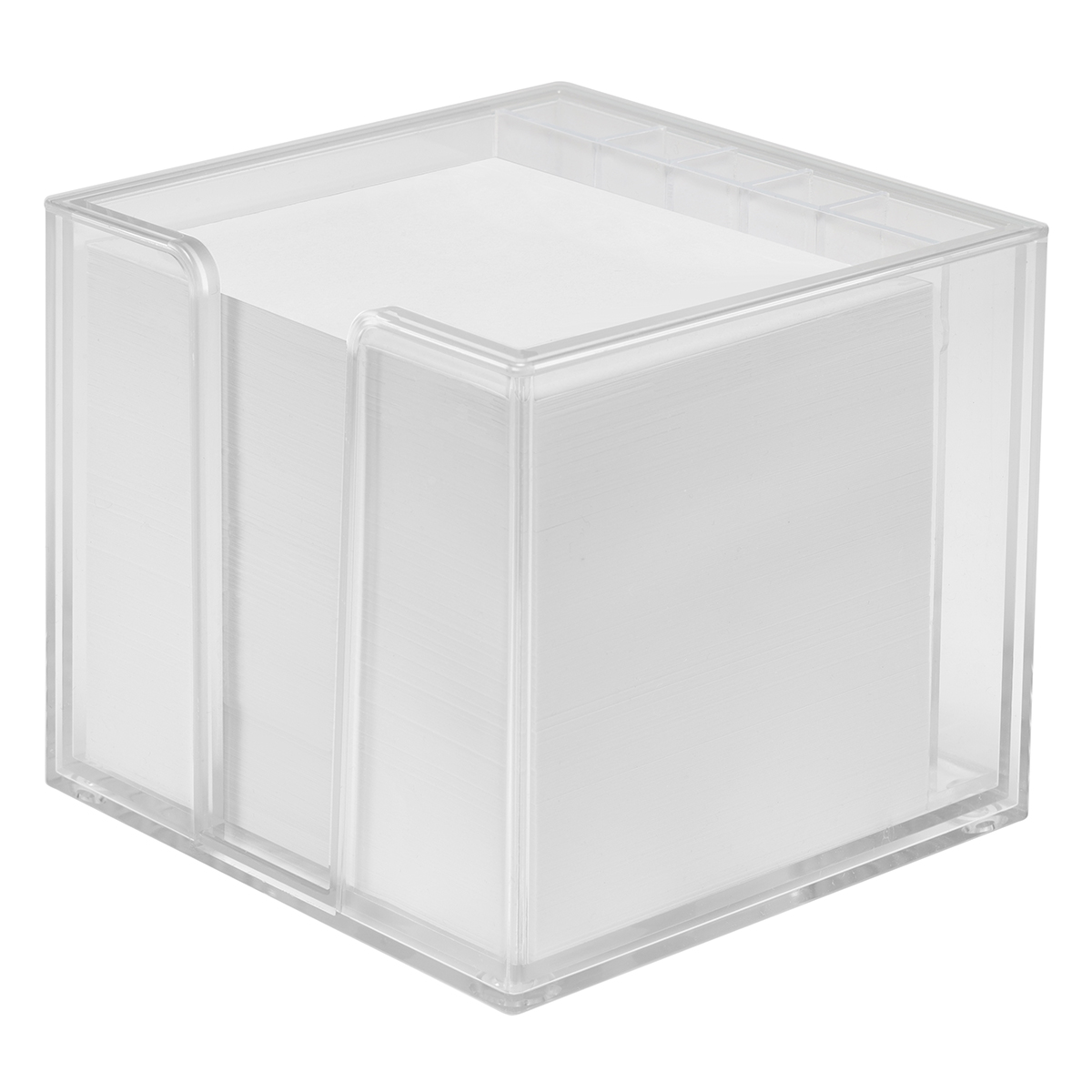 Zettelbox, doppelwandig mit Köcher