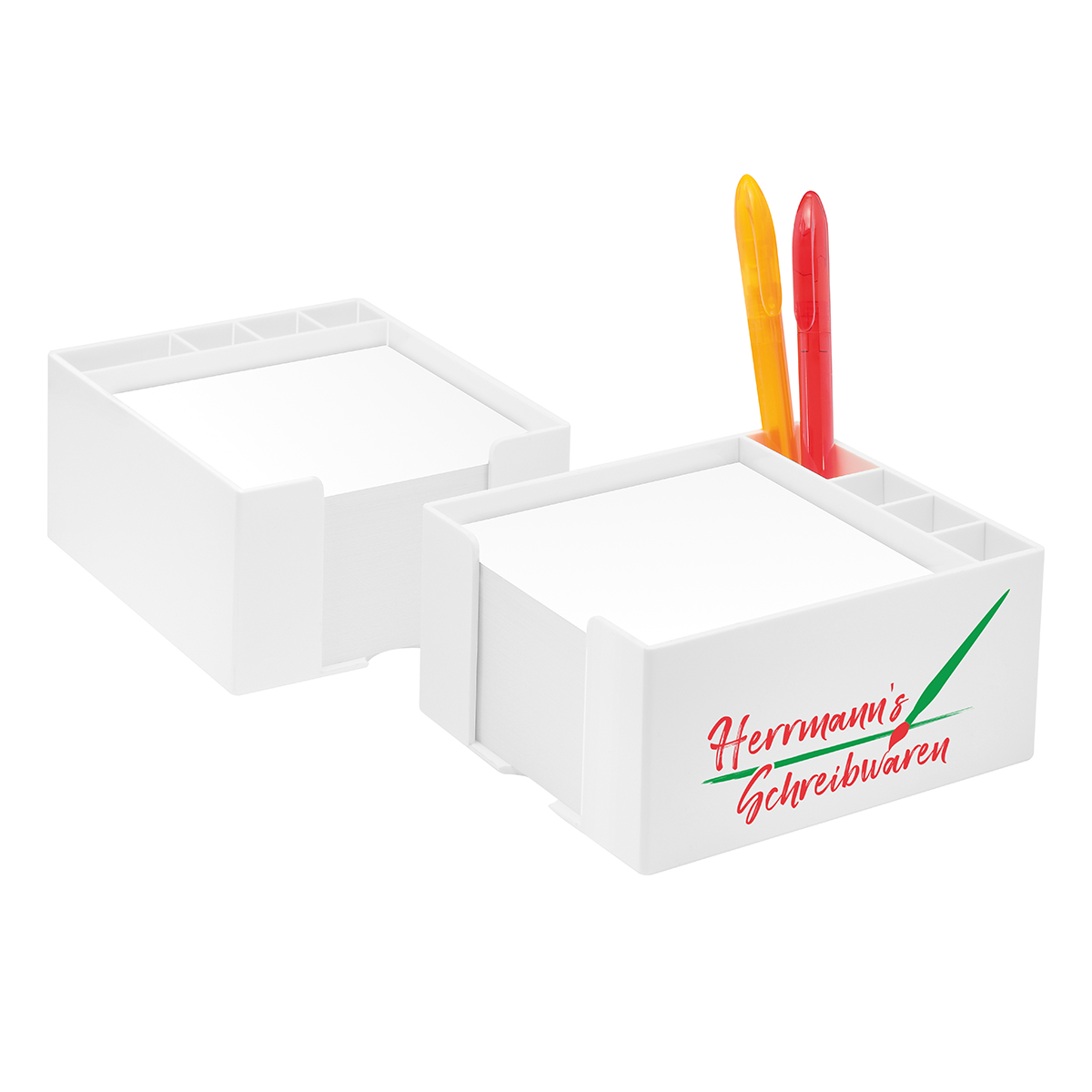 Zettelbox mit Köcher