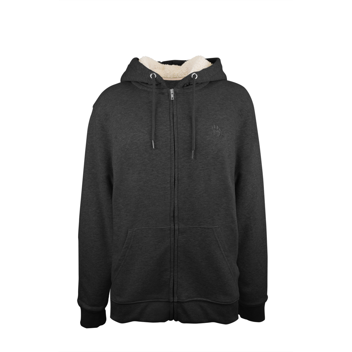 Hoodie Cozy Sherpa, Dark Heather Grey